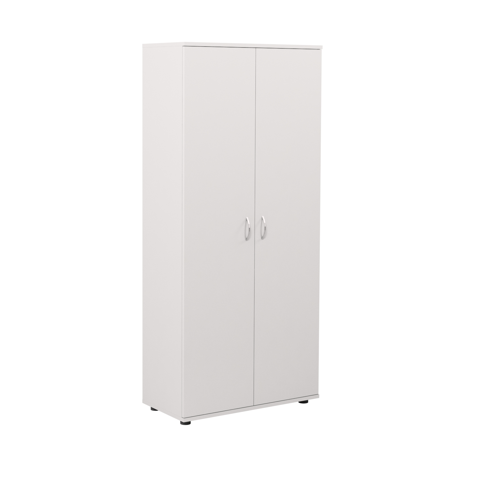 Універсальна шафа для одягу з висувною штангою, 2-дверна закрита з полицями, ЛЕЛЕКА, 802x403x1816 мм.